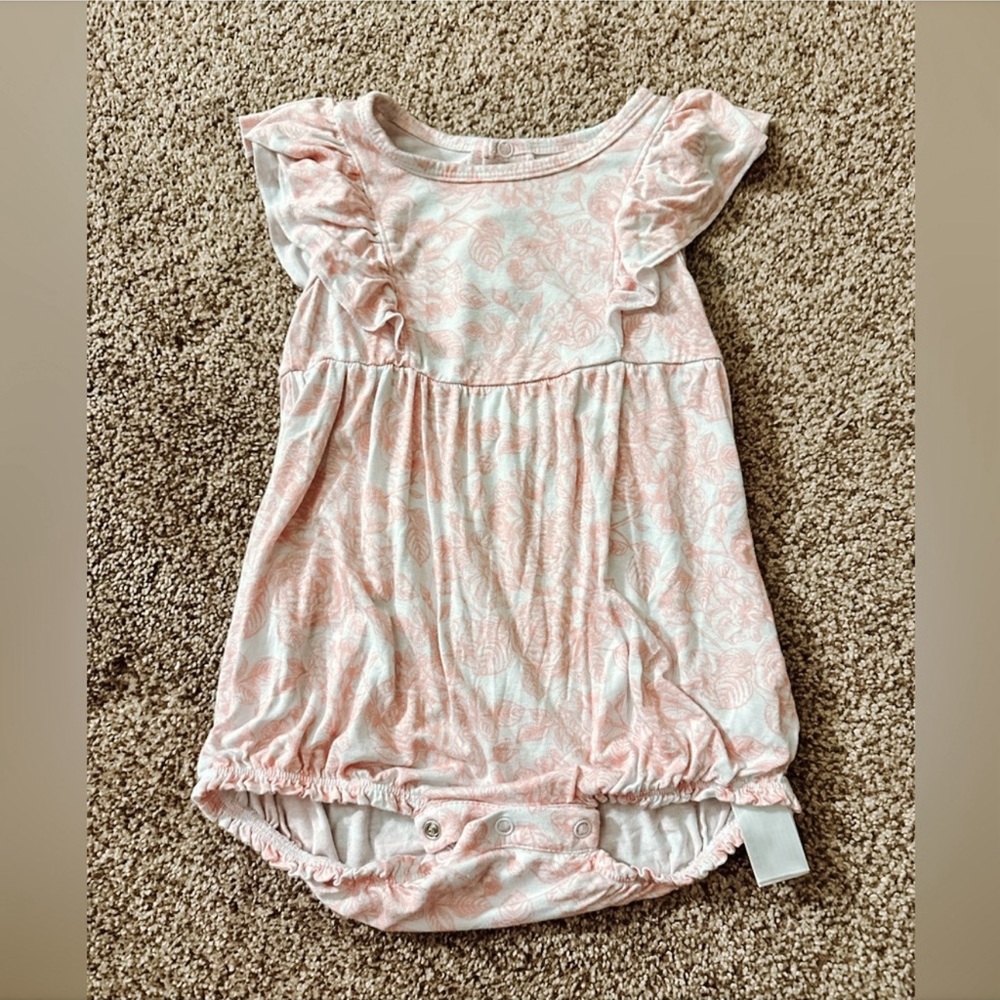 Posh Peanut Martina Flutter Sleeve Bubble Romper